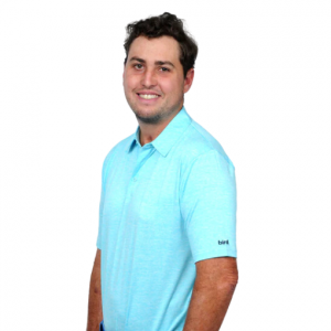 Melange Cationic Golf Shirts Sky